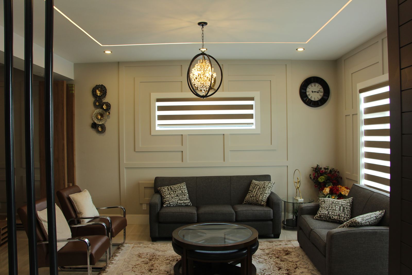 The Embassy custom home — living room interior